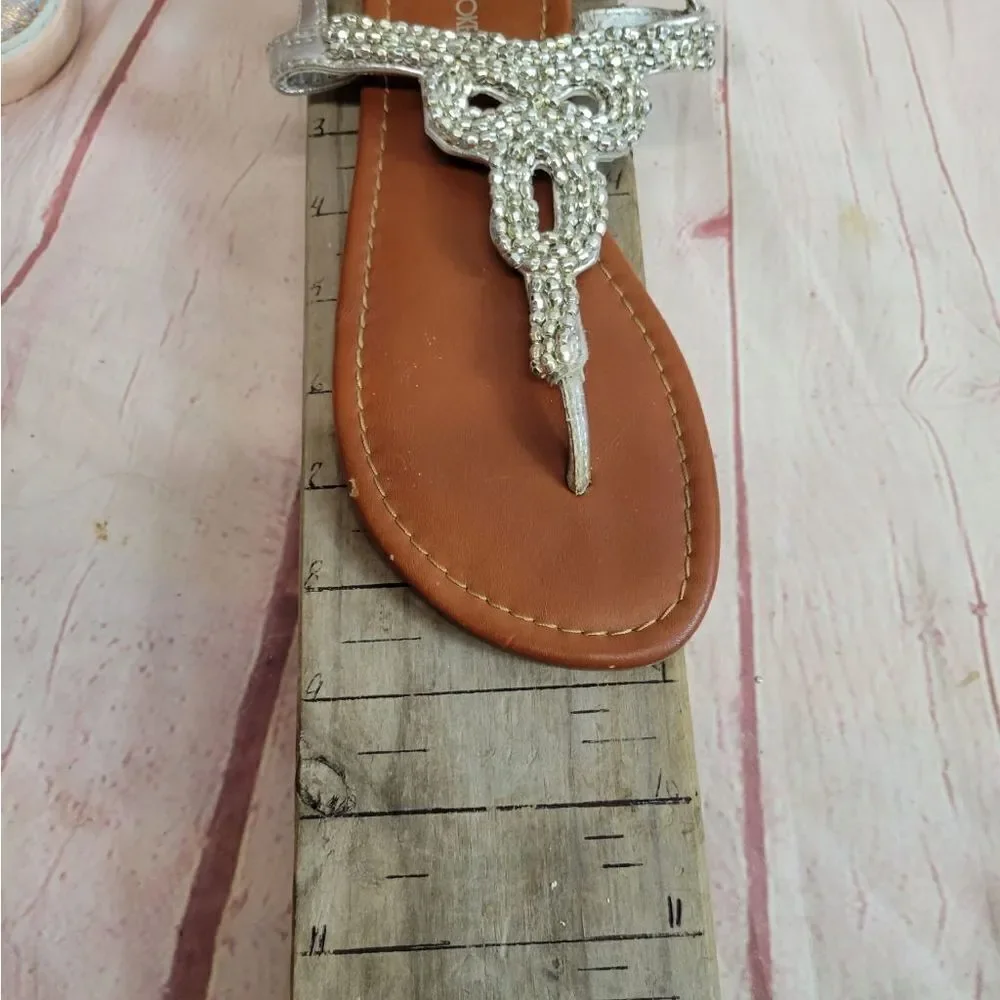 Cherokee silver sandals 3